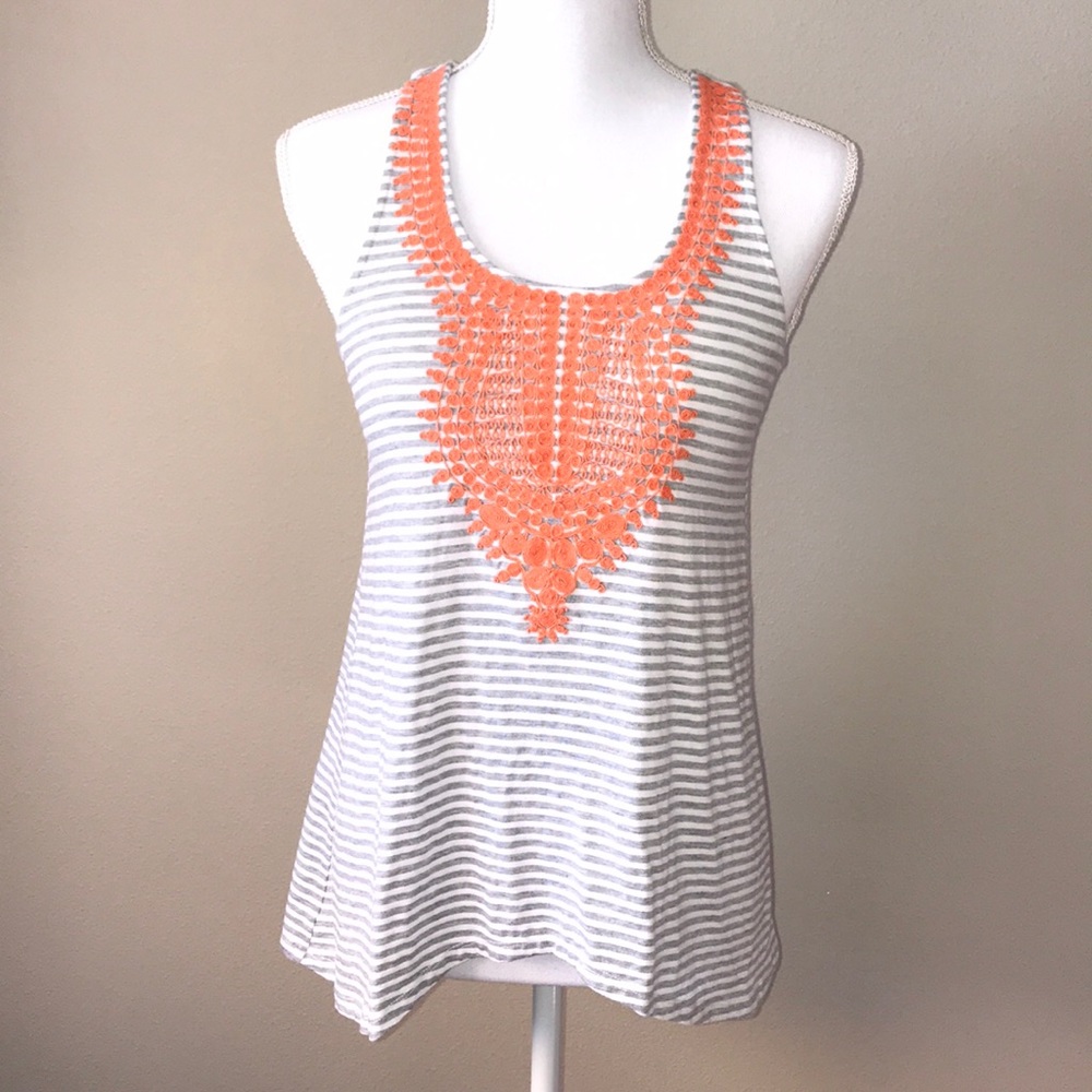 THML striped racer back tank top